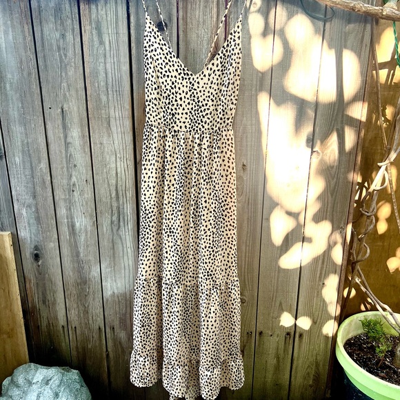 Cupshe Animal Print Lace Up Back CoverUp Maxi - Picture 3 of 10